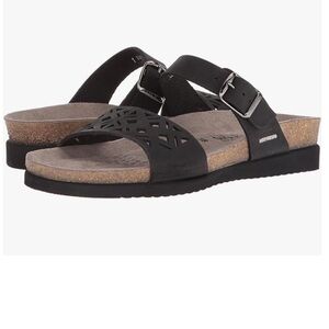EUC Mephisto Women's Hirena Slide Sandal Double Strap Black EU 38 | US 8
